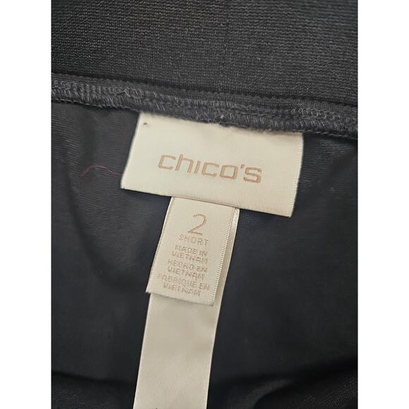 Chicos Leggings Womens 2 US 12 Short Black Stir Up Pull On Stretch - Picture 5 of 8